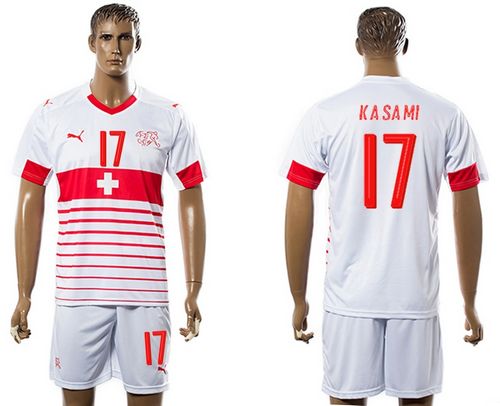 Switzerland #17 Kasami Away Soccer Country Jersey - Click Image to Close